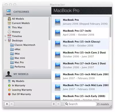 Der Mactracker – viele Infos zu aktuellen und alten Macs