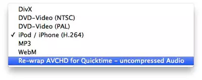 Media Converter Re-wrap AVCHD for Quicktime