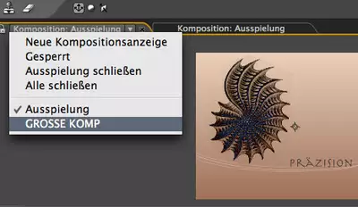 Adobe After Effects: Tip#2: Grosse Komp in kleiner Komp : DropDownGro