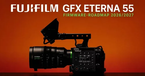 Für die Fujifilm GFX Eterna 55 sind Auto-ND, LANC und MXF-Playback geplant