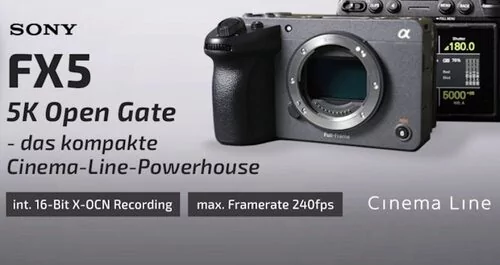 Die neue Sony FX5 bei Teltec - Hands-on-Termine, Rigging-Zubeh&ouml;r, Cine-Workflows