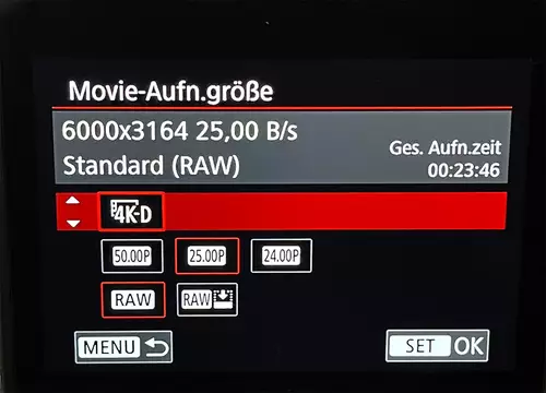 Canon EOS R3 6K RAW-Formate