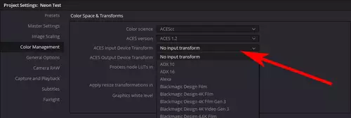 ACES in Theorie und Praxis Teil 2: Der ACES Workflow in Blackmagic DaVinci Resolve : Resolve3