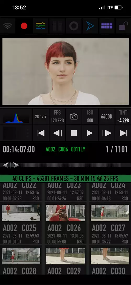 RED KOMODO 6K in der Praxis: Autofokus, Gimbalshots, Hauttöne, 6K RAW, Zeitlupe ... : RED CONTROL 2