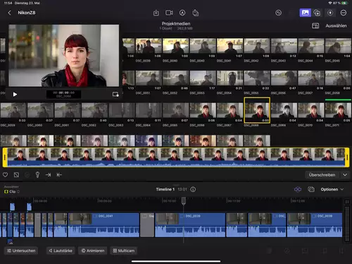 Final Cut Pro für iPad in der Praxis: Der beste Videoeditor für Tablet? : Schwebend