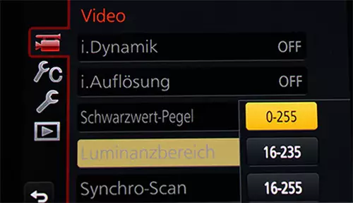 Full Data Video Level Studio Swing? Wenn der Pegel nicht mehr stimmt... : luminanz Pan
