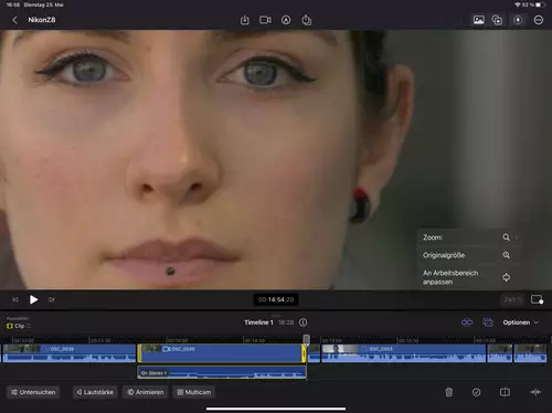 Final Cut Pro fr iPad in der Praxis: Der beste Videoeditor fr Tablet? : Zoom