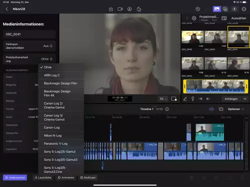 Final Cut Pro fr iPad in der Praxis: Der beste Videoeditor fr Tablet? : Log