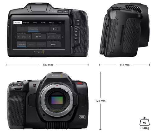 Blackmagic Pocket Cinema Camera 6K Pro in der Praxis - lohnendes Update? : BMDPocket6KProABmessungen