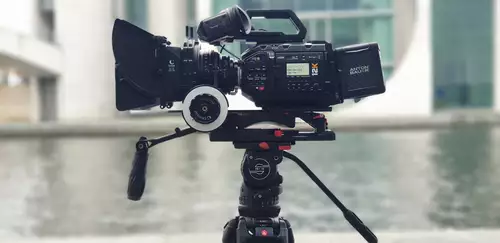 Manfrotto 645 mit Sachtler FSB Kopf und Ursa Mini Pro 12K