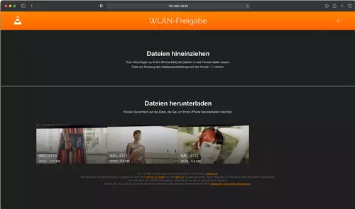 10 Bit HDR Dolby Vision Videofiles von iPhone 12 auf Mac/PC bertragen : VLC Browser