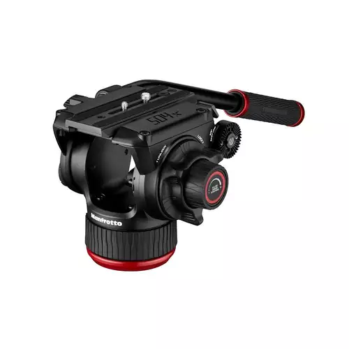  Manfrotto Fluid-Videokopf 504X mit flacher Basis und 75mm Halbschale optional