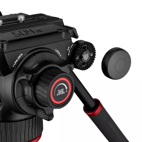 Manfrotto Fluid-Videokopf 504X: Modularer Slider- und Stativ-Videokopf mit vielen Neuerungen : Manfrotto504XRosette