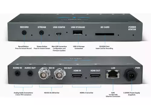 AJA HELO: Professionelles SDI und HDMI Live-Streaming inkl. Remote Webinterface : HeloInOut