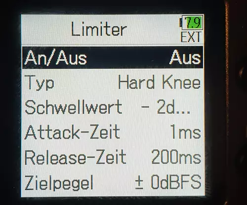 Zoom F6 Multitrack Fieldrecorder: Kompakte Audio-Funktionen fr Solo-Shooter - Teil 1 : F6Limiter