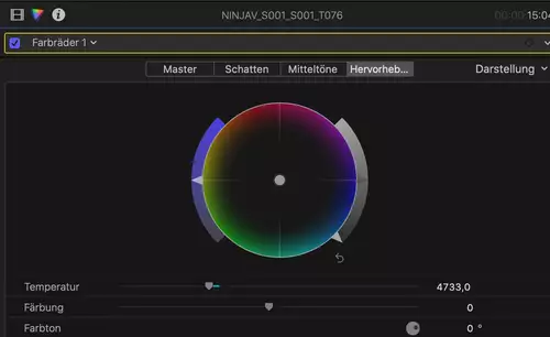 Farbrad in FCPX 10.4