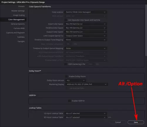 Wenig bekannte Workflow-Tricks fr Blackmagic DaVinci Resolve : settings