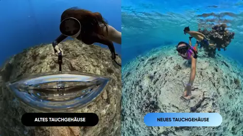 Nahtlose Bilder unter Wasser - unsichtbares Tauchgehuse fr die Insta360 X3