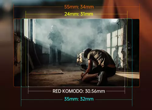 SIRUI Nightwalker S35, T1.2 cine optics with 24, 35 and 55mm.