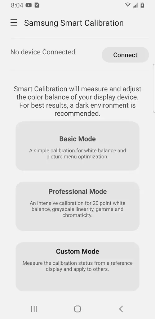 Samsung Smart Calibration App 