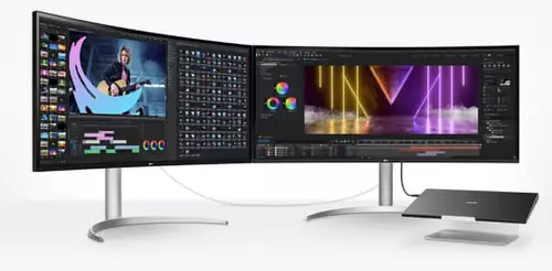 LG UltraWide 40WP95CP-W im Daisy-Chaining 