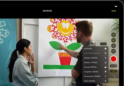 The new white balance options in Pro Camera Mode 
