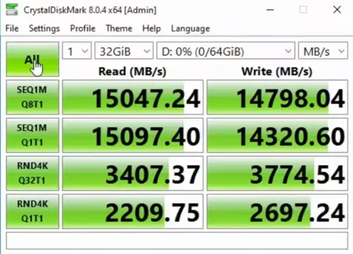 DDRAM-Disk im Benchmark 