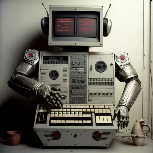 Robot Musiker - imaginiert von Midjourney 