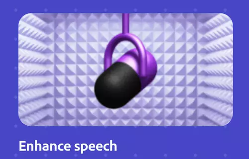 Adobe Enhanced Speech verbessert mittels KI die Sprachqualitt eines Audioclips 