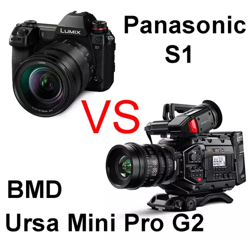 Dynamikumfang: Blackmagic Ursa Mini Pro G2 vs Panasonic S1 - 4K RAW S35 vs 10 Bit V-Log Vollformat : PanasonicS1vsBMDUrsa front