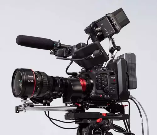Canon EOS C500 II with EU-V3 expansion unit.