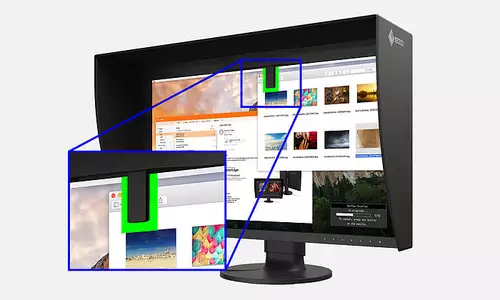 Automatic color calibration via integrated sensor.