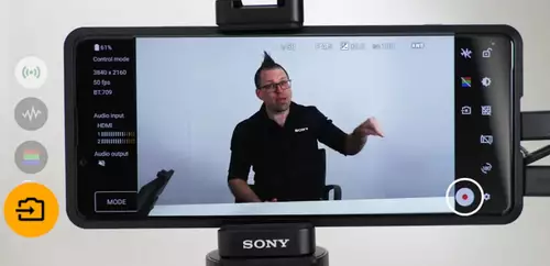 Livestreaming und Waveform/False Color fr Sony Xperia PRO(-I)