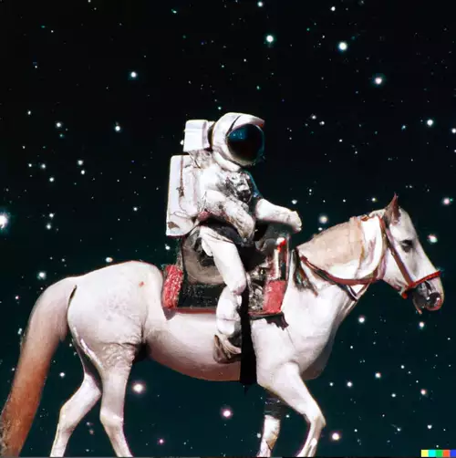 A photo of an astronaut riding a horse 