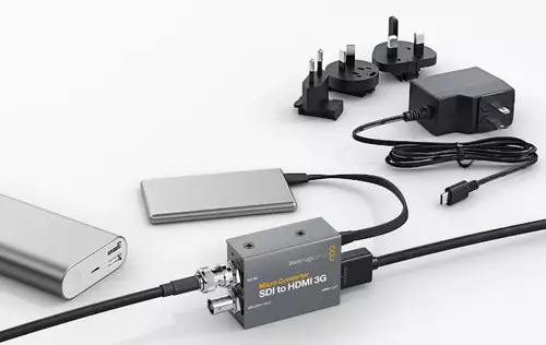 Blackmagics Micro Converter 12G Modelle mit Strom per USB 