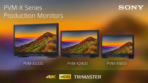 Sony Trimaster 4K HDR Monitors PVM-X3200, PVM-X2400 and PVM-X1800