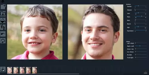 Faces manipulated by AI Editing