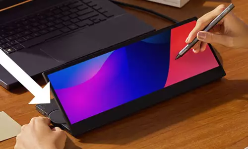 Riesen-Touchbar für PCs - Asus ProArt Display PA147CDV : Wheel
