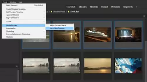 Merge clips in Media Encoder