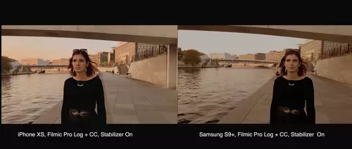 Filmen mit dem Smartphone: Apple iPhone XS, Filmic Pro und Zhiyun Smooth 4 Gimbal in der Praxis  : iPhoneXSvsSamsungS9Plus