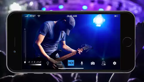 iPhone mit NDI HX Camera App 