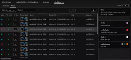 CineTakes Plugin for Adobe Premiere