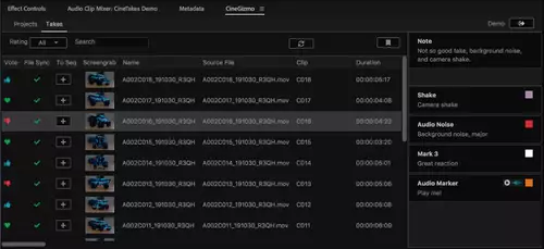 CineTakes Plugin fr Adobe Premiere