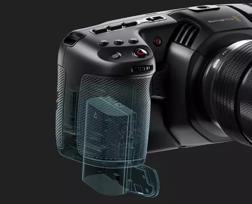  Blackmagic Pocket Cinema Camera 4K: Die neuen Features, und welches Zubehör für welchen Dreh? : BMD Akku