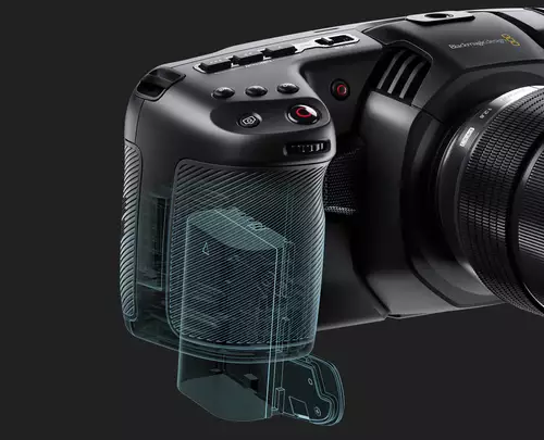 Blackmagic Pocket Cinema Camera 4K: Die neuen Features, und welches Zubehör für welchen Dreh? : BMD Akku