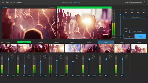 Sony Virtual Production System Mixer in Browser