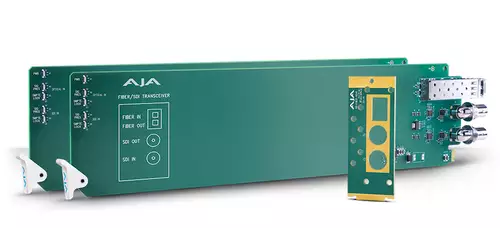 AJA openGear multimode fiber optic cards