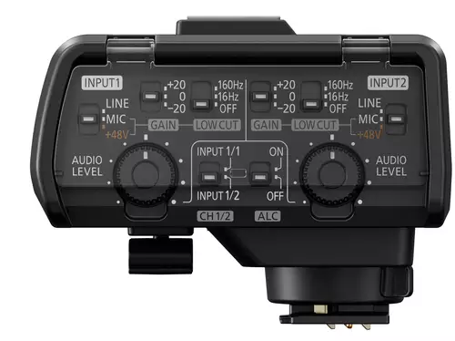 Mit dem XLR-Zubehradapter kann die GH5 sogar  96kHz/24bit Signale aufzeichnen.  