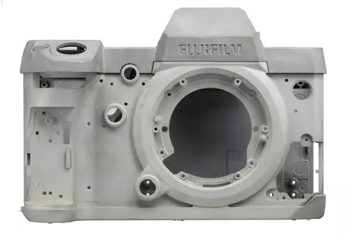 Massives und nochmals verstärktes Magnesiumgehäuse der Fujifilm X-H1 