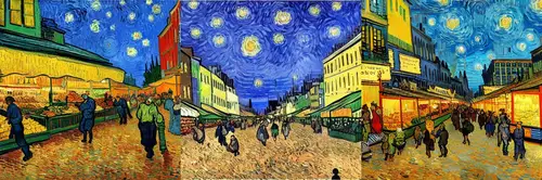 Von Van Gogh inspirierte KI Bilder